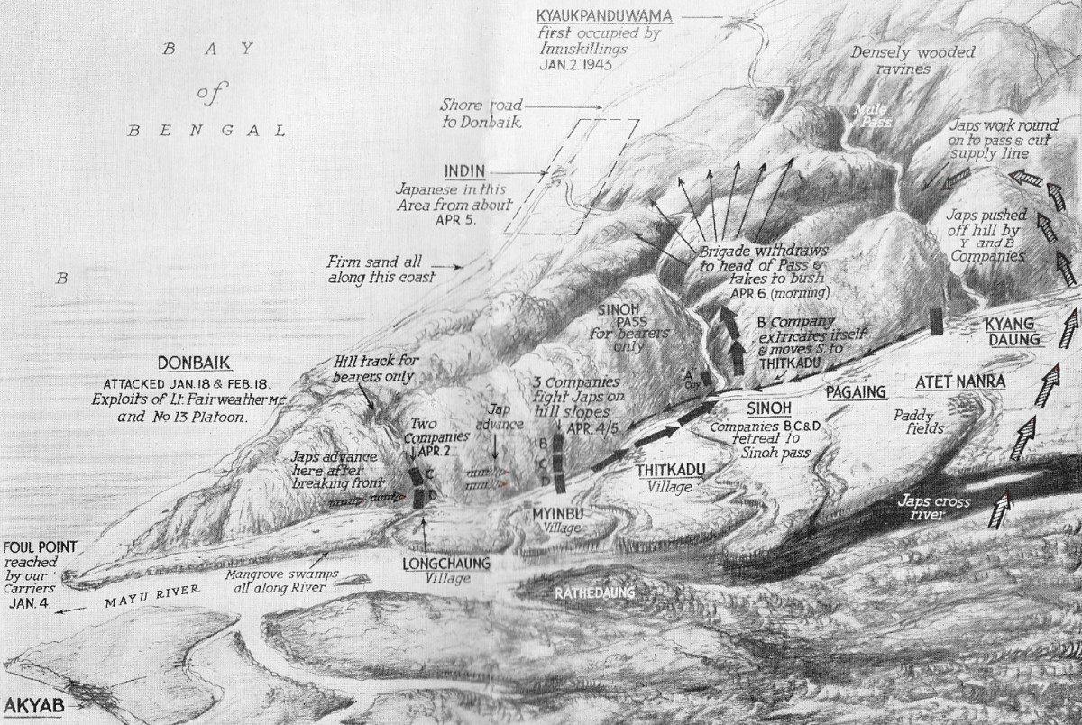 Map Mayu Arakan 1943