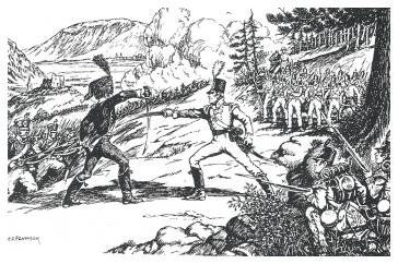Captain John Waldron 2/27 Inniskilling, duel, Battle of Castalla, 13 April 1813.