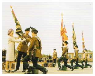 HRH The Duchess of Gloucester presents The Colours.