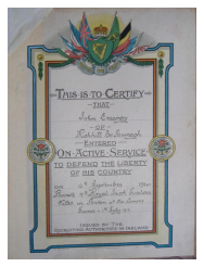 Irish Active Service Certificate