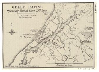 Gully Ravine where Capt O’Sullivan and Sgt Somers won the Victoria Cross