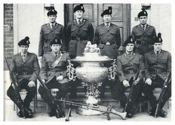 The North Irish Militia Skill at Arms team with the China Cup